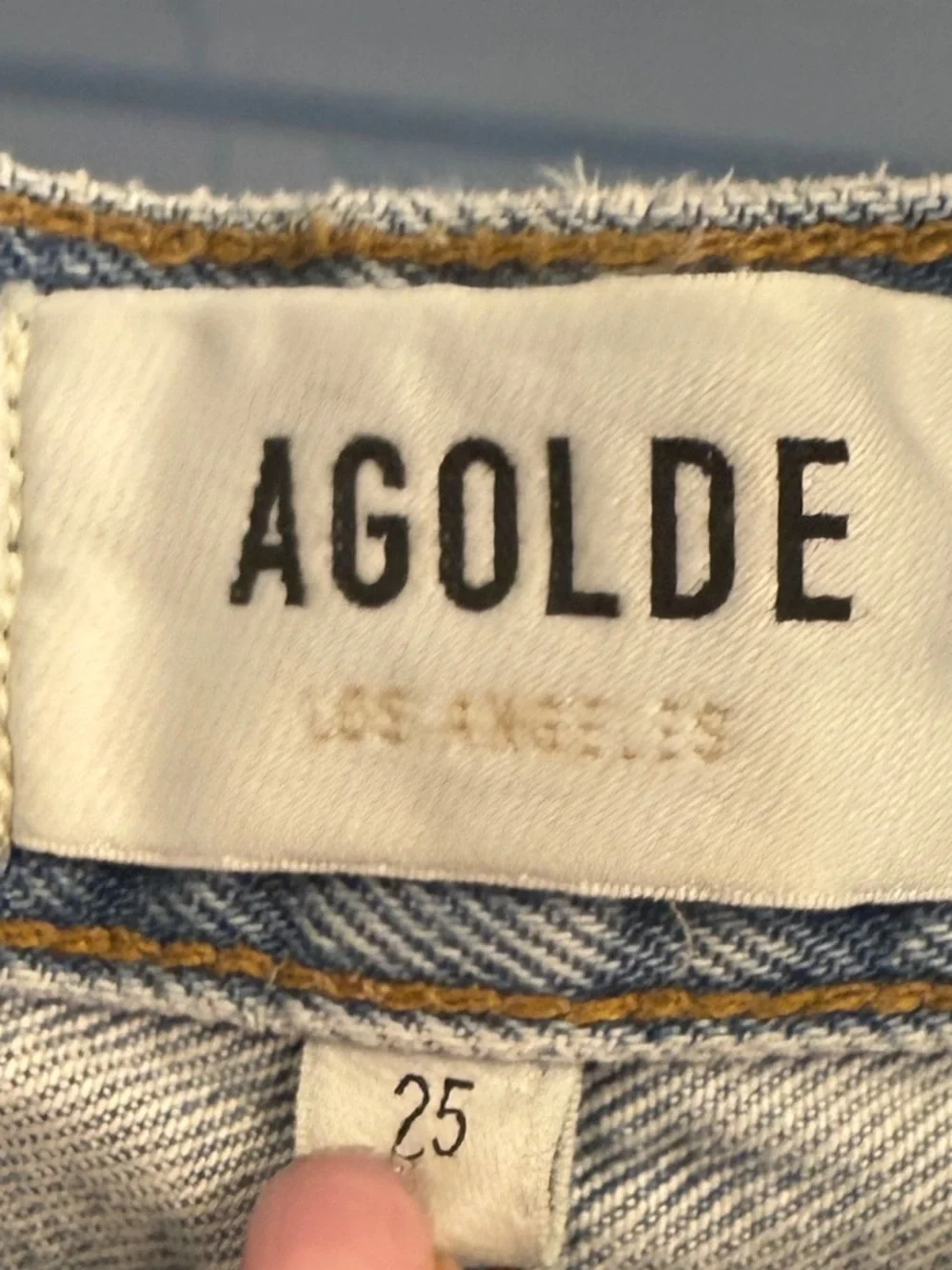 AGOLDE Women's Light Wash 90's Mid Rise Straight Crop Jeans Size 25